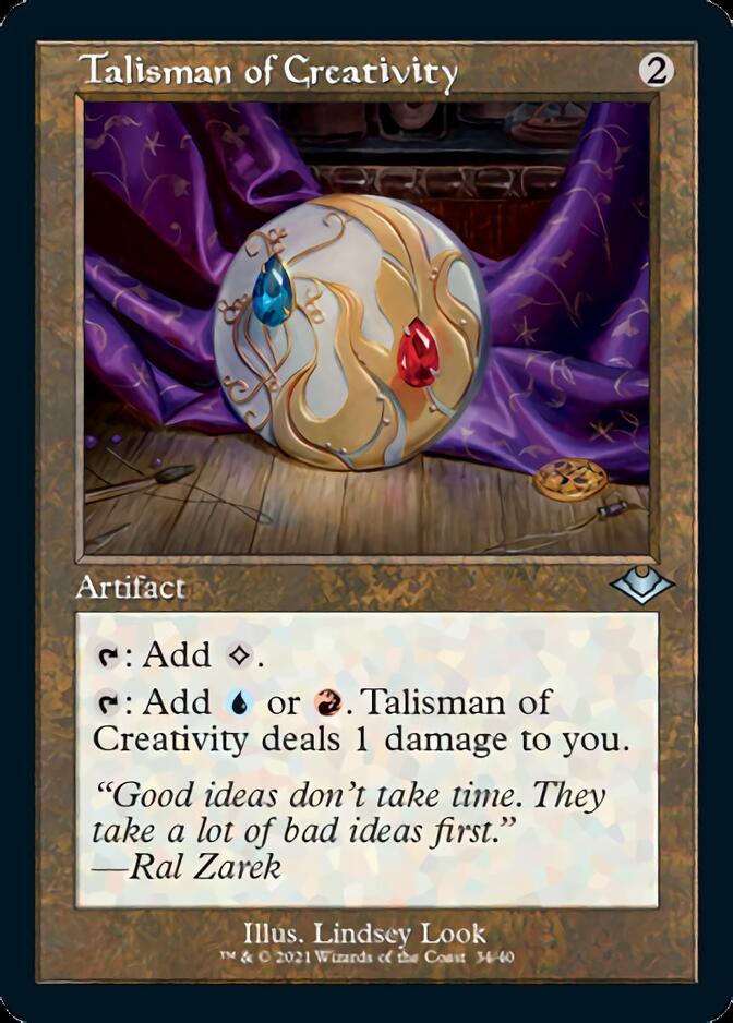 Talisman of Creativity (Retro Foil Etched) [Modern Horizons] | Deep Dive Games St. Marys