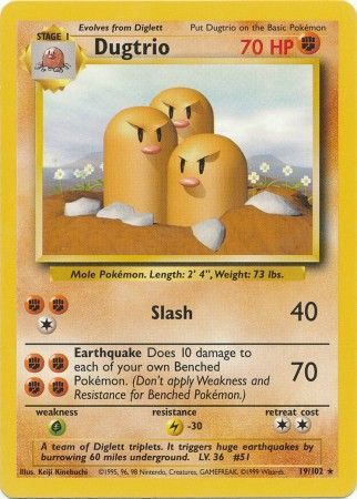 Dugtrio (19/102) [Base Set Unlimited] | Deep Dive Games St. Marys