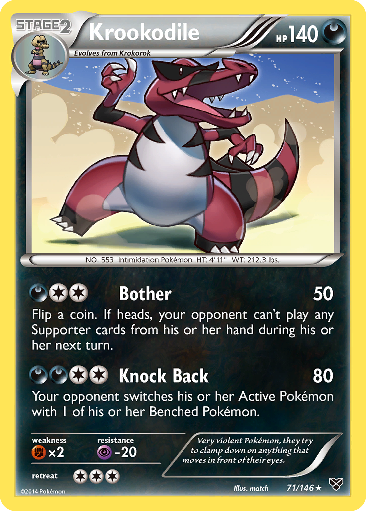 Krookodile (71/146) [XY: Base Set] | Deep Dive Games St. Marys