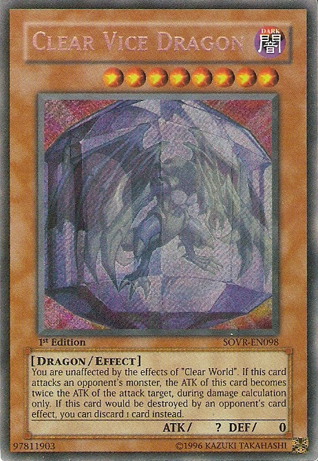 Clear Vice Dragon [SOVR-EN098] Secret Rare | Deep Dive Games St. Marys