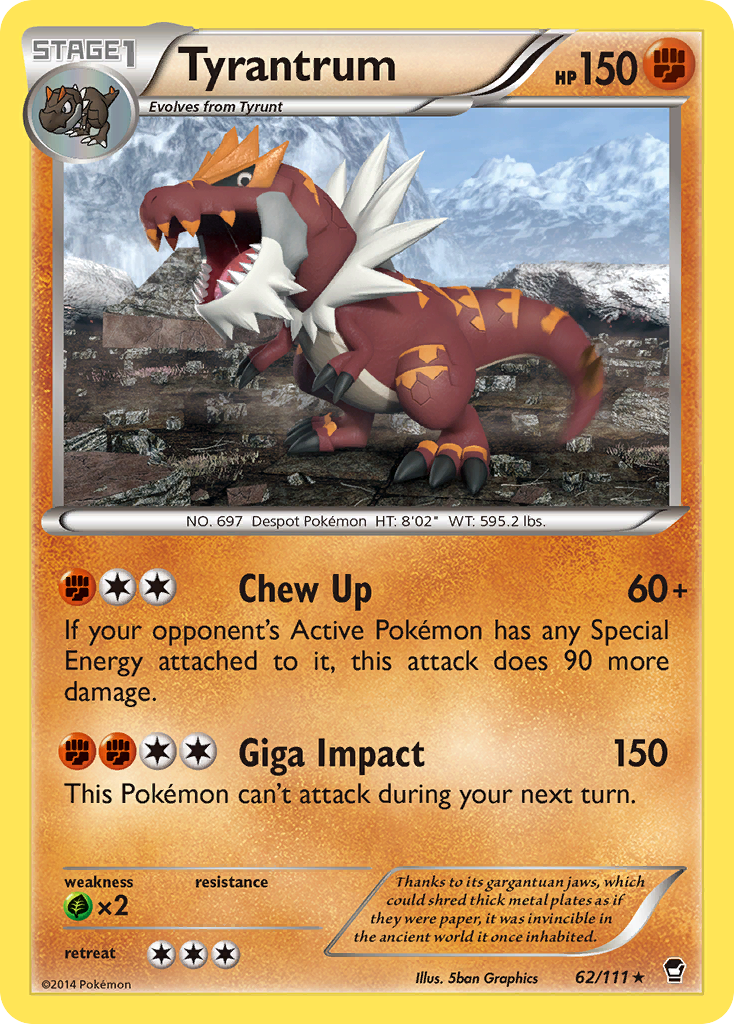 Tyrantrum (62/111) [XY: Furious Fists] | Deep Dive Games St. Marys