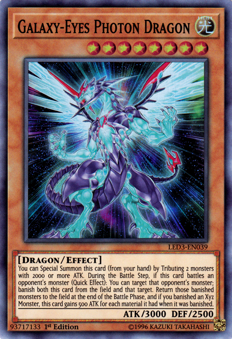 Galaxy-Eyes Photon Dragon [LED3-EN039] Super Rare | Deep Dive Games St. Marys