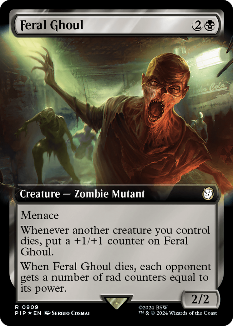 Feral Ghoul (Extended Art) (Surge Foil) [Fallout] | Deep Dive Games St. Marys