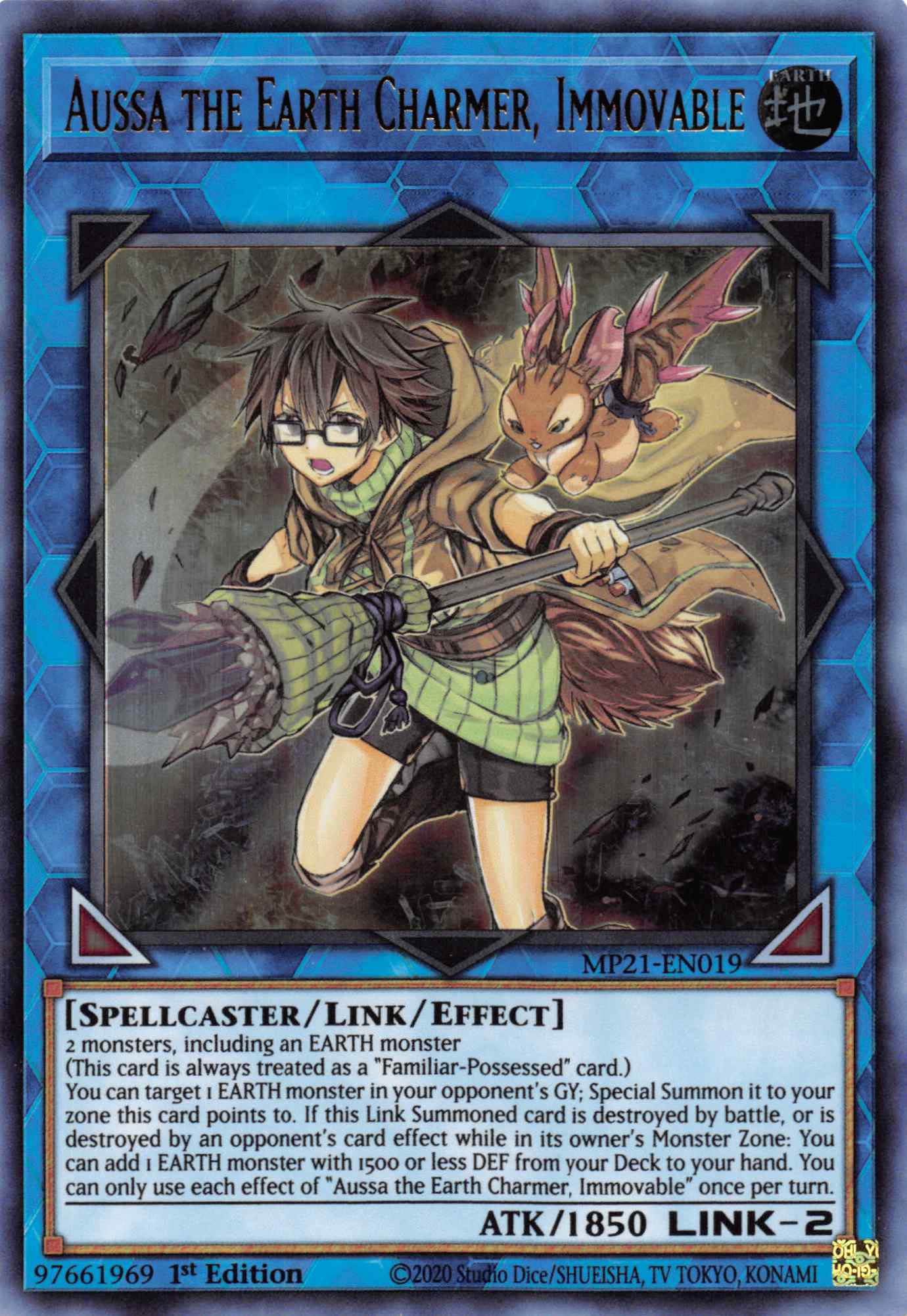 Aussa the Earth Charmer, Immovable [MP21-EN019] Ultra Rare | Deep Dive Games St. Marys