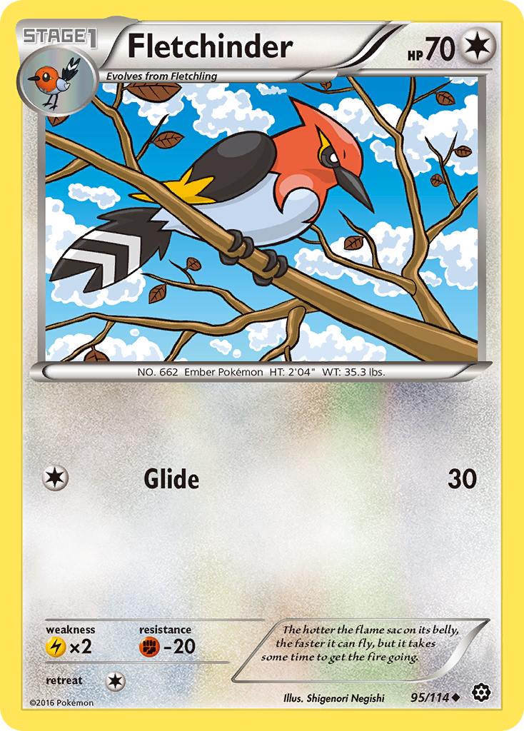 Fletchinder (95/114) [XY: Steam Siege] | Deep Dive Games St. Marys