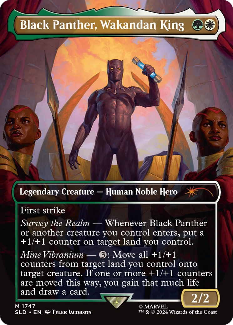 Black Panther, Wakandan King (Rainbow Foil) [Secret Lair Drop Series] | Deep Dive Games St. Marys