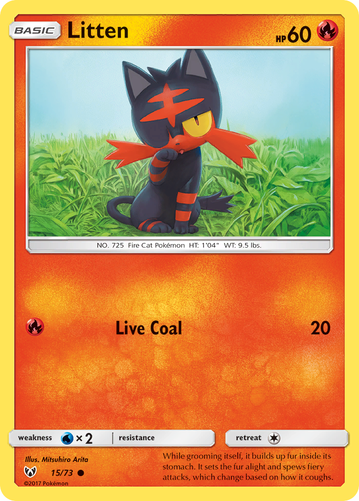 Litten (15/73) [Sun & Moon: Shining Legends] | Deep Dive Games St. Marys