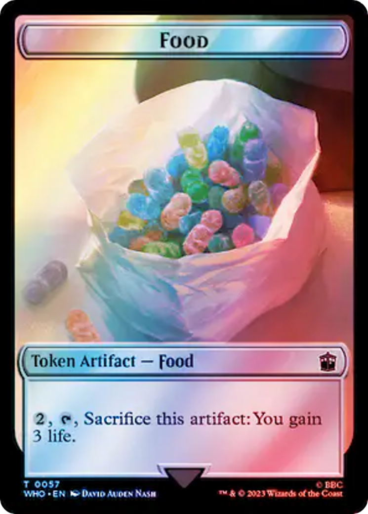 Alien Angel // Food (0057) Double-Sided Token (Surge Foil) [Doctor Who Tokens] | Deep Dive Games St. Marys