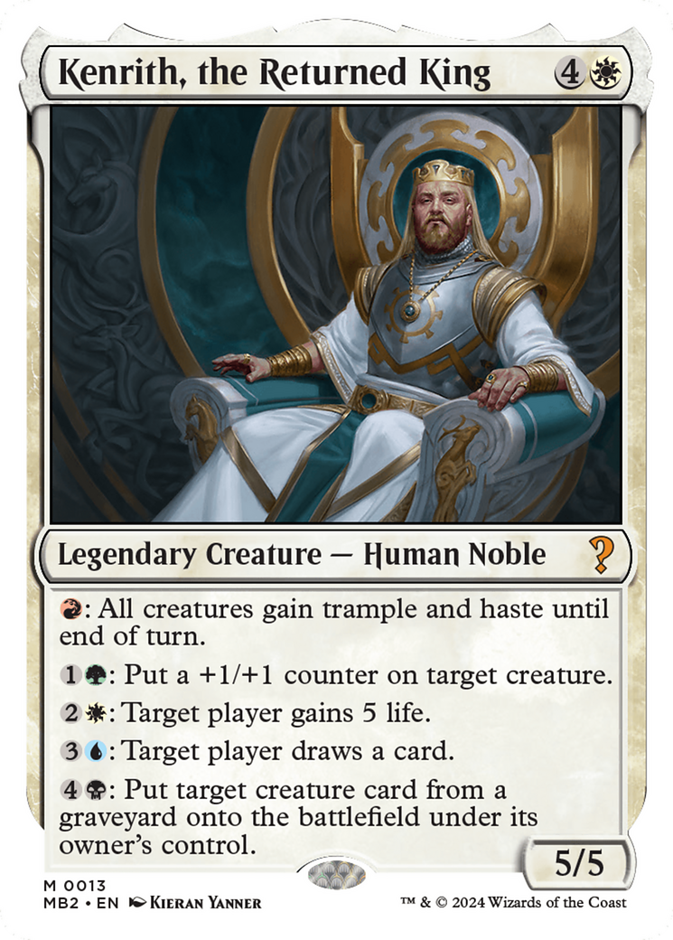 Kenrith, the Returned King (White Border) [Mystery Booster 2] | Deep Dive Games St. Marys