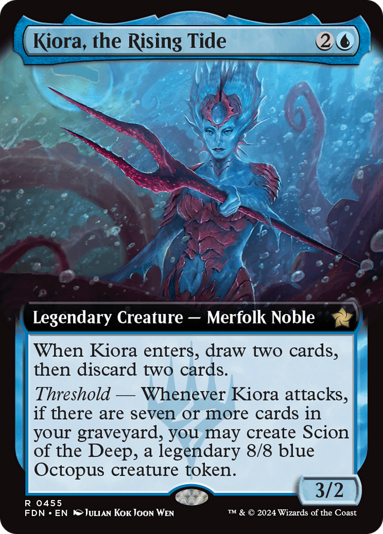 Kiora, the Rising Tide (Extended Art) [Foundations] | Deep Dive Games St. Marys