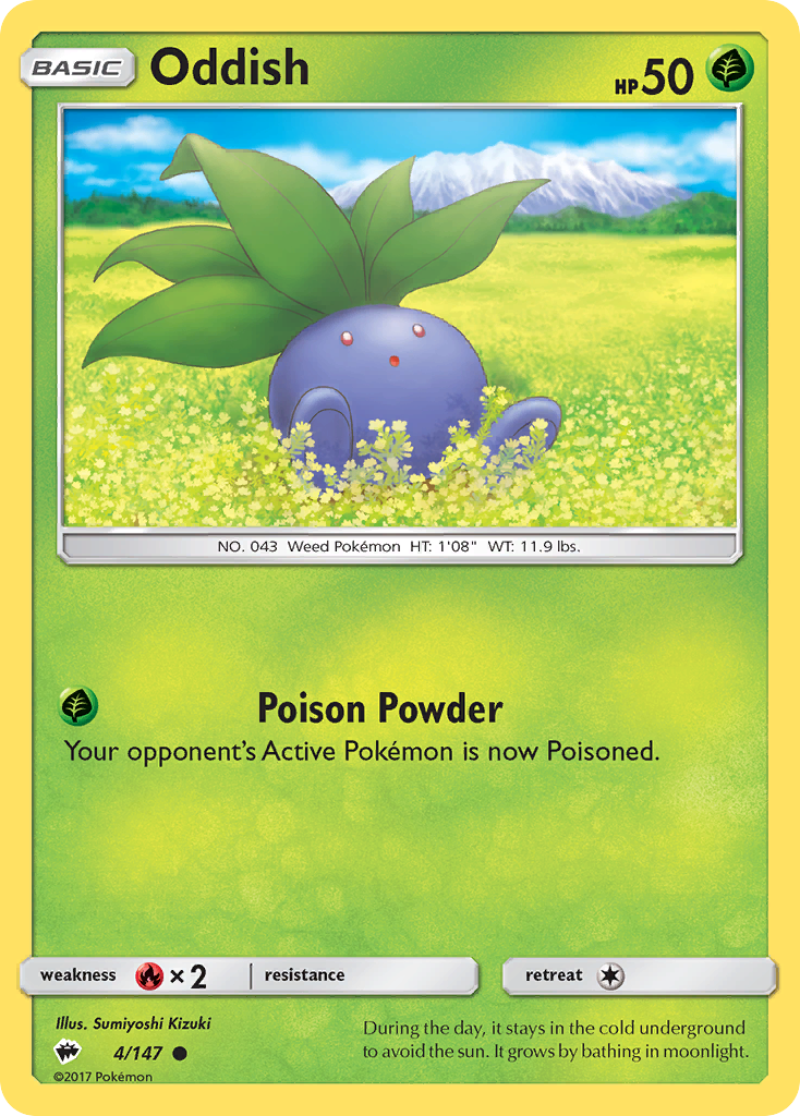 Oddish (4/147) [Sun & Moon: Burning Shadows] | Deep Dive Games St. Marys