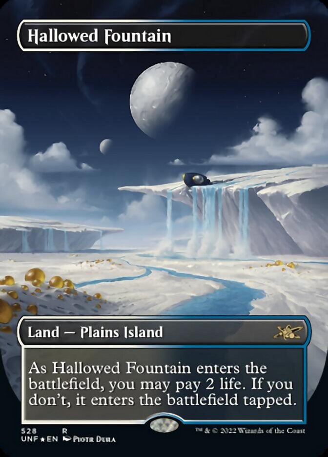 Hallowed Fountain (Borderless) (Galaxy Foil) [Unfinity] | Deep Dive Games St. Marys