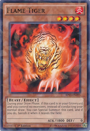 Flame Tiger [BP03-EN095] Shatterfoil Rare | Deep Dive Games St. Marys