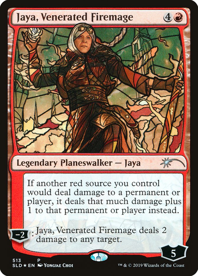 Jaya, Venerated Firemage (Stained Glass) [Secret Lair Drop Promos] | Deep Dive Games St. Marys