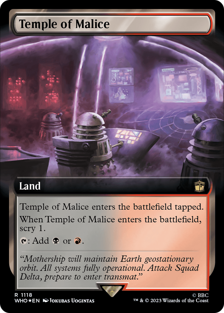 Temple of Malice (Extended Art) (Surge Foil) [Doctor Who] | Deep Dive Games St. Marys