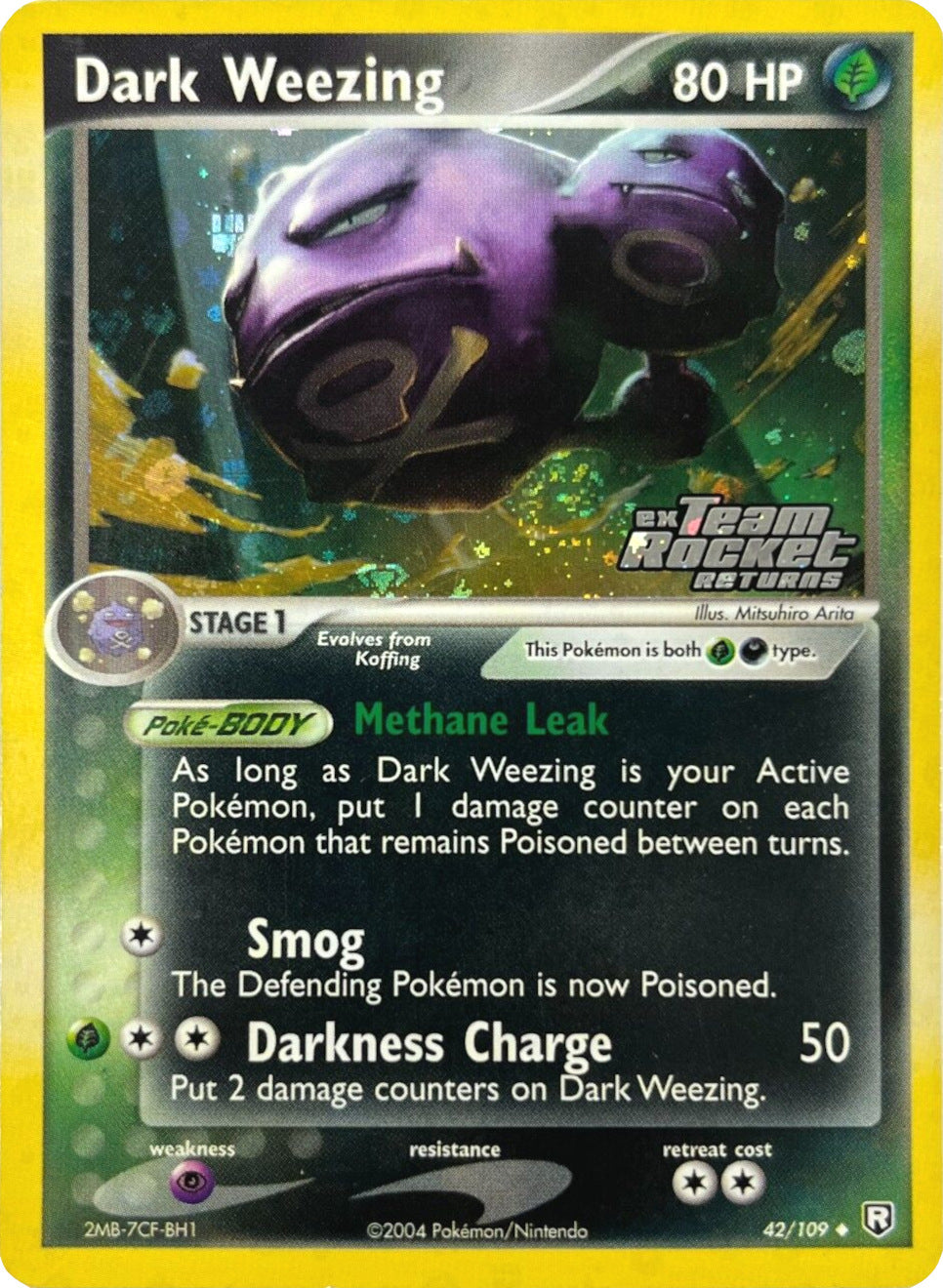 Dark Weezing (42/109) (Stamped) [EX: Team Rocket Returns] | Deep Dive Games St. Marys