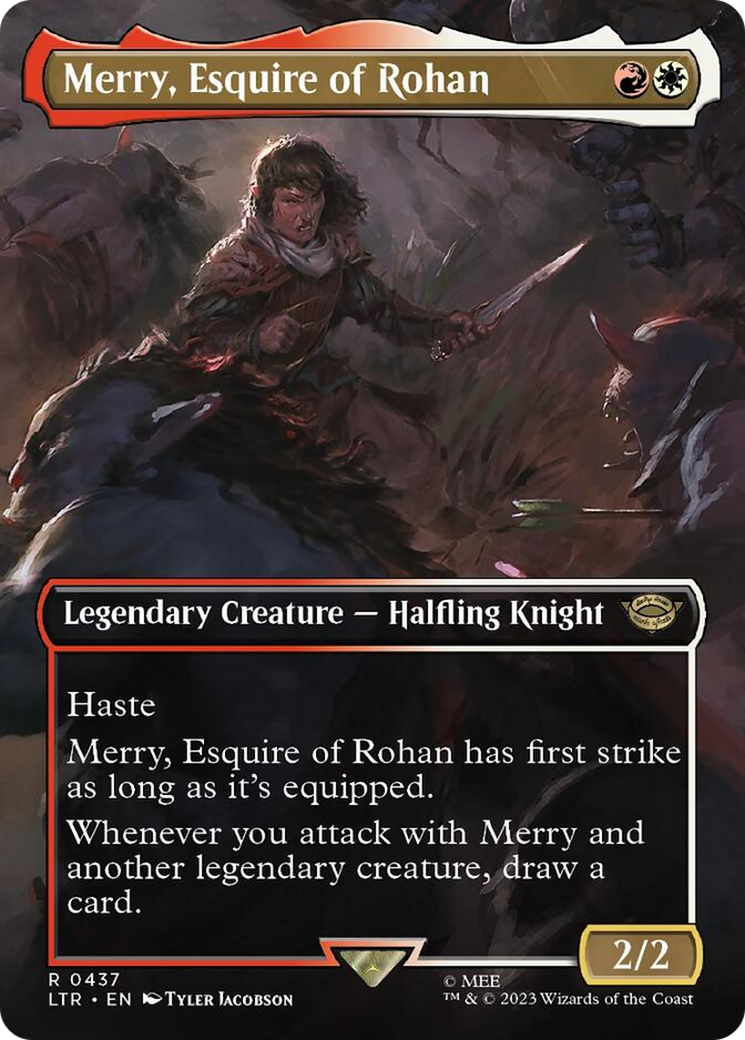 Merry, Esquire of Rohan (Borderless Alternate Art) [The Lord of the Rings: Tales of Middle-Earth] | Deep Dive Games St. Marys