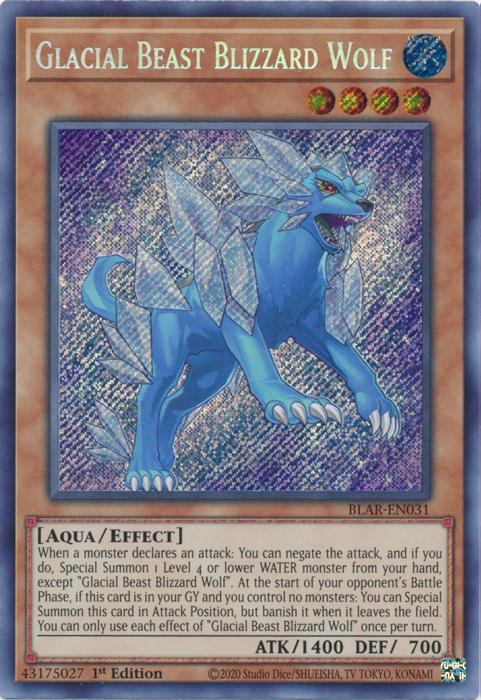 Glacial Beast Blizzard Wolf [BLAR-EN031] Secret Rare | Deep Dive Games St. Marys