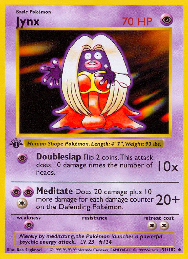 Jynx (31/102) (Shadowless) [Base Set 1st Edition] | Deep Dive Games St. Marys