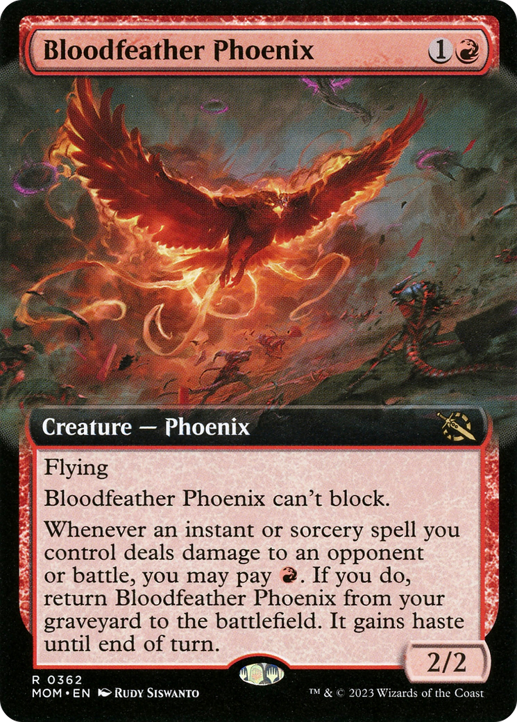 Bloodfeather Phoenix (Extended Art) [March of the Machine] | Deep Dive Games St. Marys