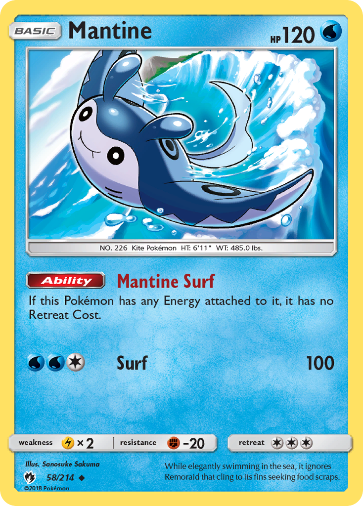 Mantine (58/214) [Sun & Moon: Lost Thunder] | Deep Dive Games St. Marys