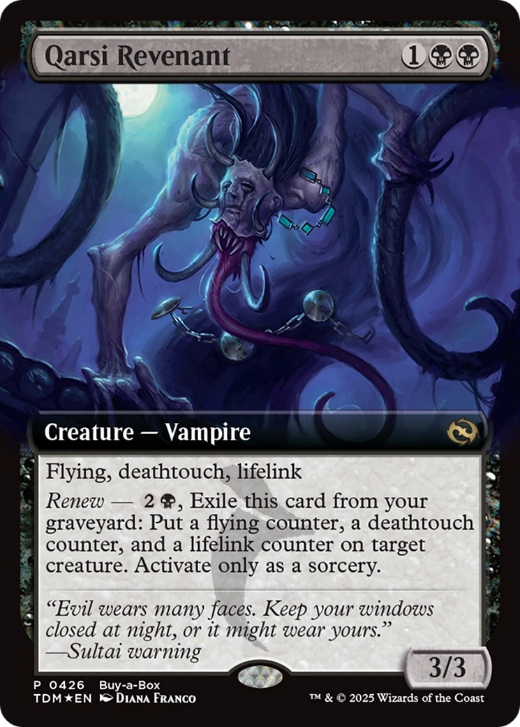 Qarsi Revenant (Extended Art) (Buy-A-Box) [Tarkir: Dragonstorm Promos] | Deep Dive Games St. Marys