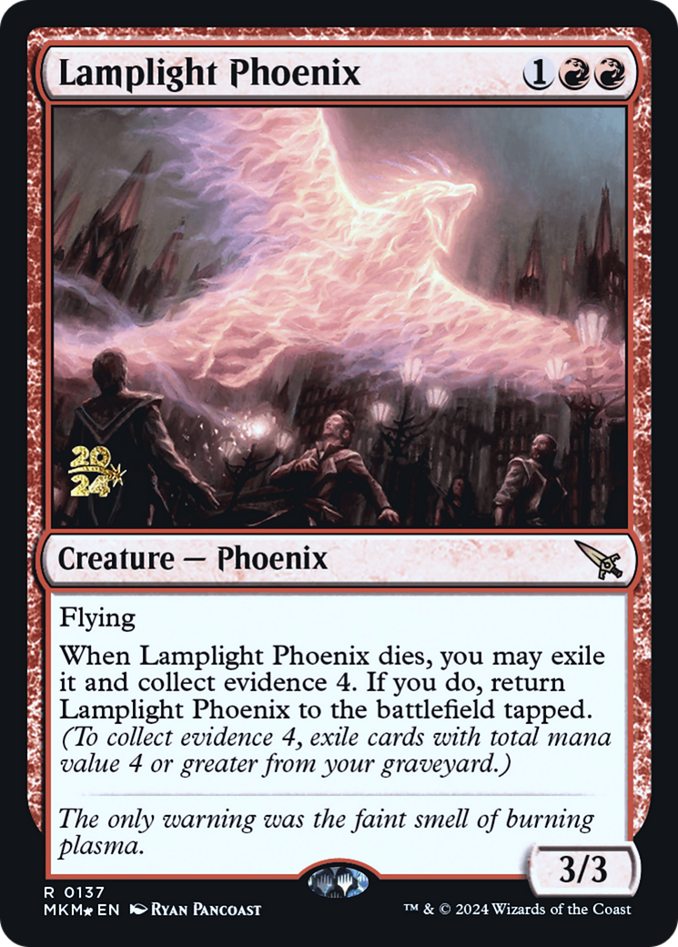 Lamplight Phoenix [Murders at Karlov Manor Prerelease Promos] | Deep Dive Games St. Marys