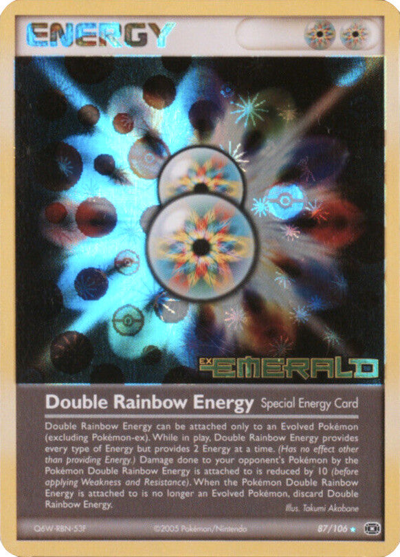 Double Rainbow Energy (87/106) (Stamped) [EX: Emerald] | Deep Dive Games St. Marys