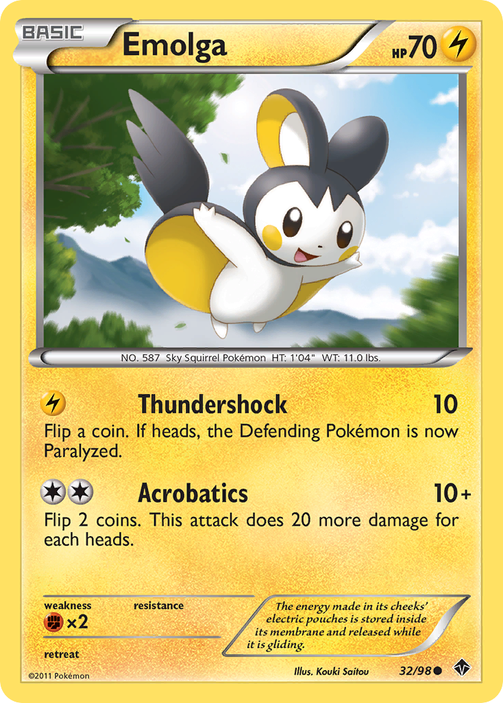 Emolga (32/98) [Black & White: Emerging Powers] | Deep Dive Games St. Marys