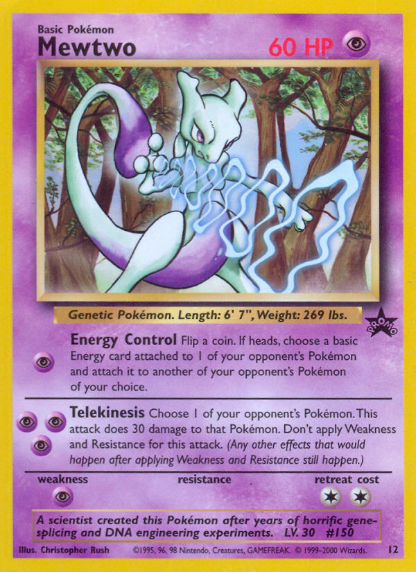 Mewtwo (12) [Wizards of the Coast: Black Star Promos] | Deep Dive Games St. Marys