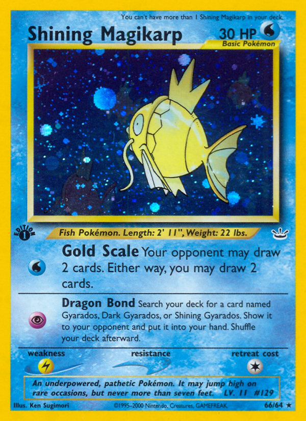 Shining Magikarp (66/64) [Neo Revelation 1st Edition] | Deep Dive Games St. Marys