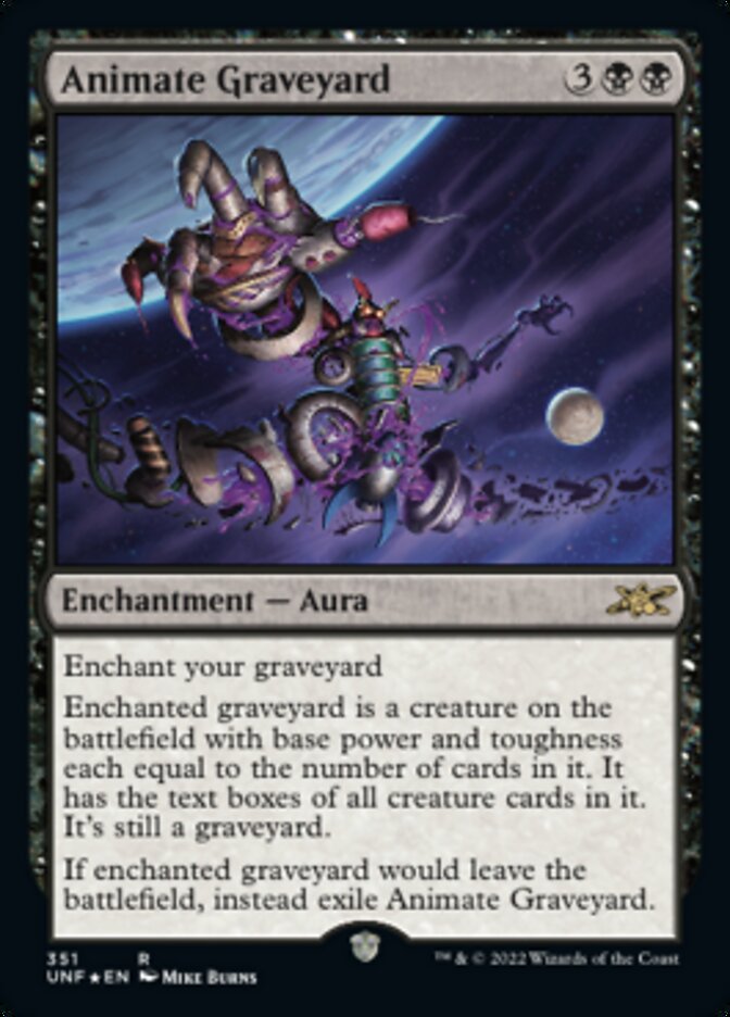 Animate Graveyard (Galaxy Foil) [Unfinity] | Deep Dive Games St. Marys