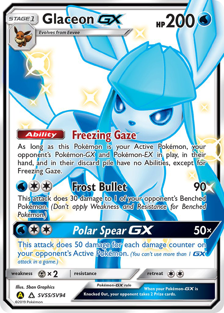 Glaceon GX (SV55/SV94) [Sun & Moon: Hidden Fates - Shiny Vault] | Deep Dive Games St. Marys