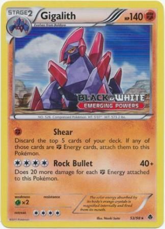 Gigalith (53/98) (Prerelease Promo) [Black & White: Black Star Promos] | Deep Dive Games St. Marys