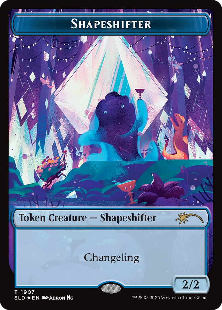 Shapeshifter Token (1907) (Double Rainbow Foil) [Secret Lair Drop Series] | Deep Dive Games St. Marys