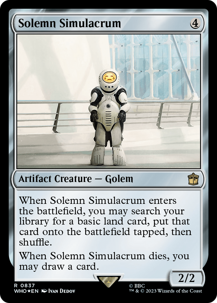 Solemn Simulacrum (Surge Foil) [Doctor Who] | Deep Dive Games St. Marys