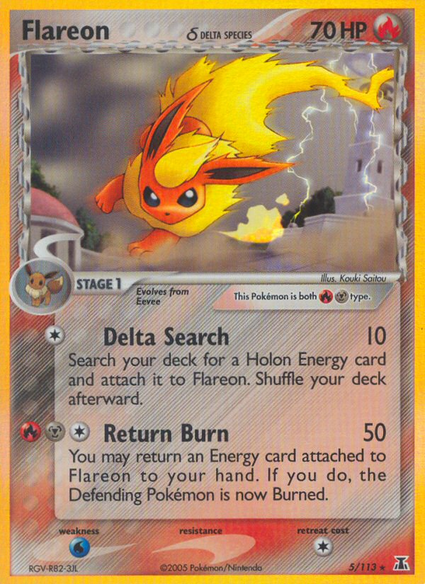 Flareon (5/113) (Delta Species) [EX: Delta Species] | Deep Dive Games St. Marys