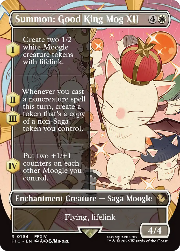 Summon: Good King Mog XII (Borderless) [FINAL FANTASY Commander] | Deep Dive Games St. Marys