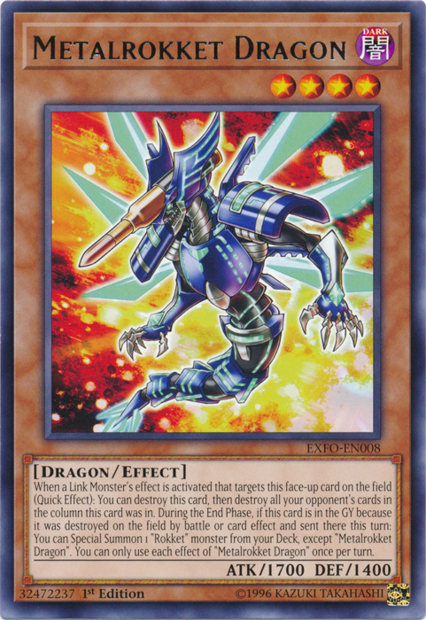 Metalrokket Dragon [EXFO-EN008] Rare | Deep Dive Games St. Marys