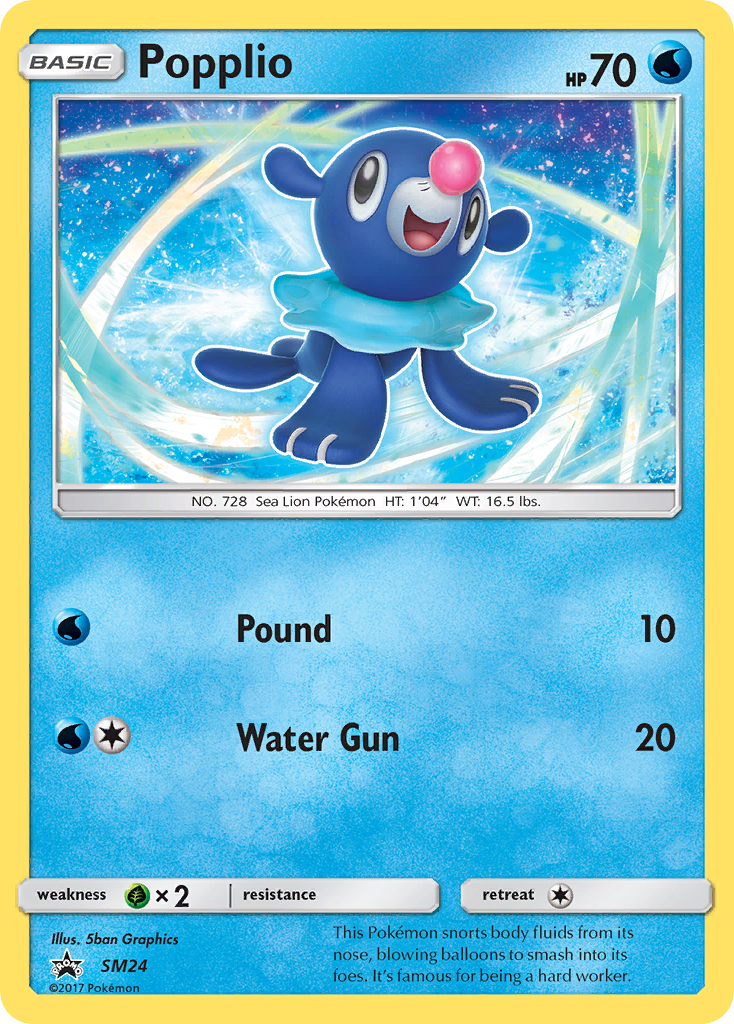 Popplio (SM24) [Sun & Moon: Black Star Promos] | Deep Dive Games St. Marys