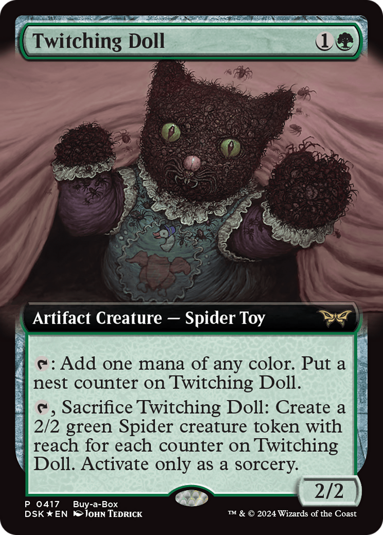 Twitching Doll (Extended Art) (Buy-a-box) [Duskmourn: House of Horror Promos] | Deep Dive Games St. Marys