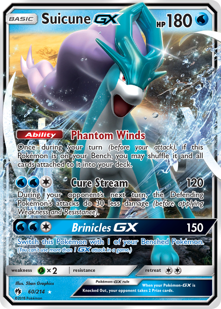 Suicune GX (60/214) [Sun & Moon: Lost Thunder] | Deep Dive Games St. Marys