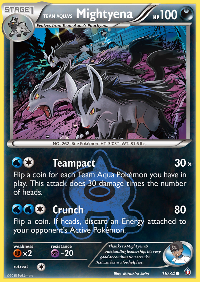 Team Aqua's Mightyena (18/34) [XY: Double Crisis] | Deep Dive Games St. Marys