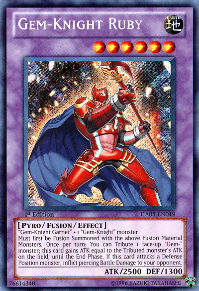 Gem-Knight Ruby [HA05-EN019] Secret Rare | Deep Dive Games St. Marys