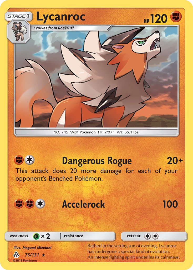 Lycanroc (76/133) (Theme Deck Exclusive) [Sun & Moon: Forbidden Light] | Deep Dive Games St. Marys