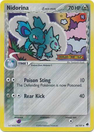 Nidorina (34/101) (Delta Species) (Stamped) [EX: Dragon Frontiers] | Deep Dive Games St. Marys