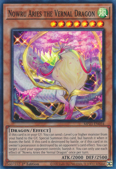 Nowru Aries the Vernal Dragon [MP23-EN054] Super Rare | Deep Dive Games St. Marys