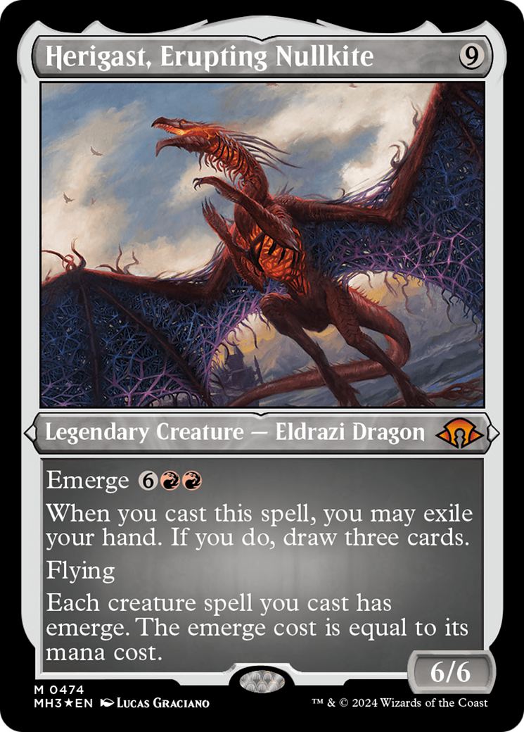 Herigast, Erupting Nullkite (Foil Etched) [Modern Horizons 3] | Deep Dive Games St. Marys