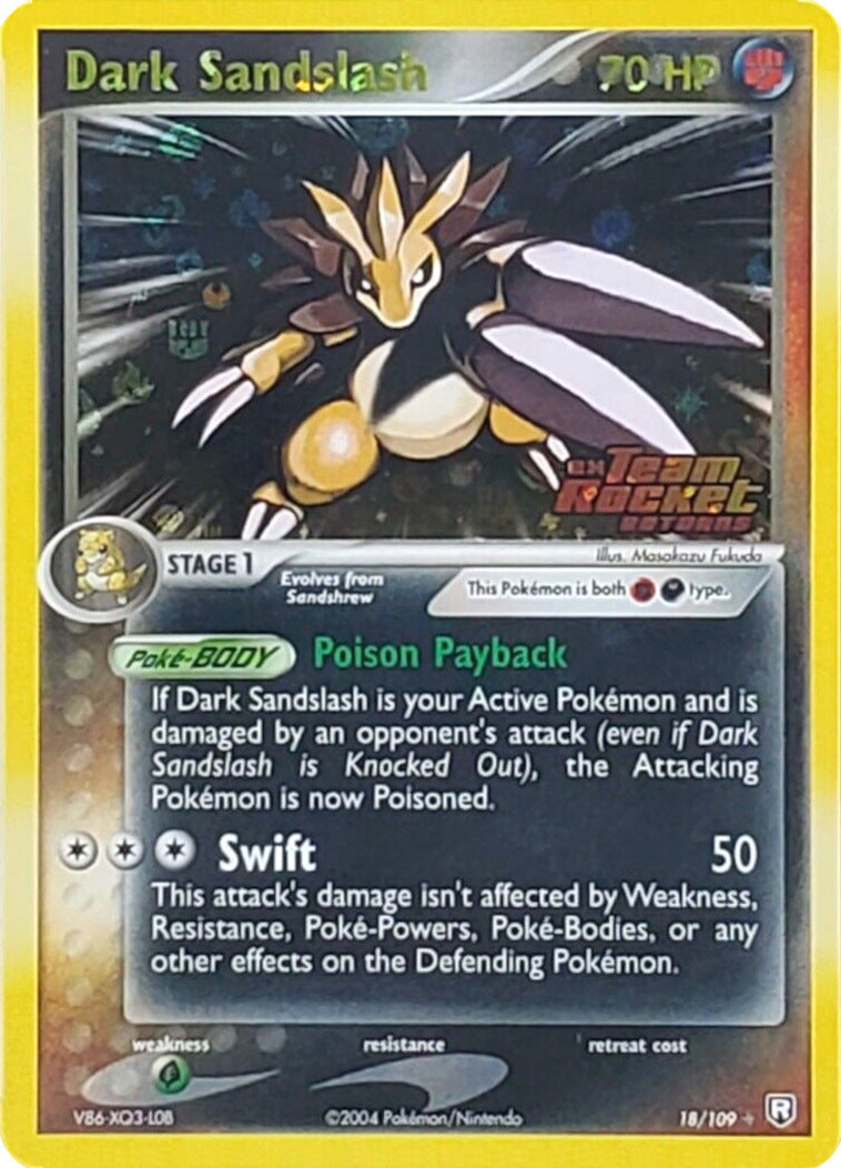 Dark Sandslash (18/109) (Stamped) [EX: Team Rocket Returns] | Deep Dive Games St. Marys