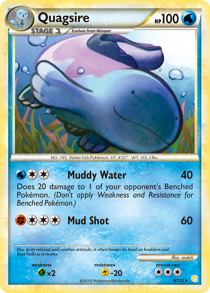 Quagsire (9/123) [HeartGold & SoulSilver: Base Set] | Deep Dive Games St. Marys